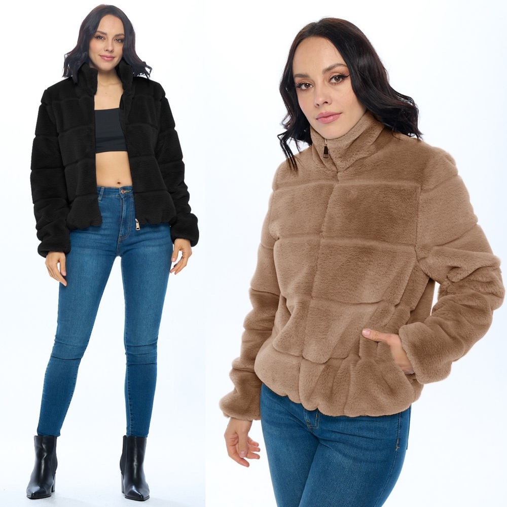 COPY - Super soft and cozy zip up fur jacket